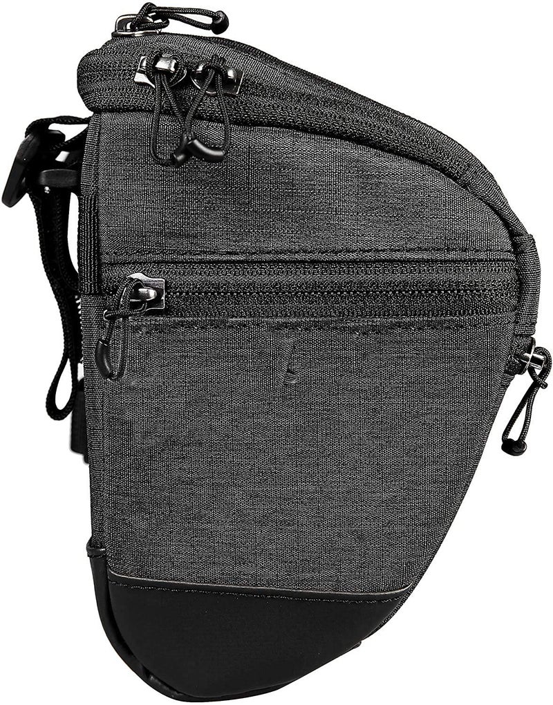 Roswheel Essentials Series Bike Handlebar Bag Bicycle Basket Pack with Map Holder/Phone Pouch, Black - Image 3